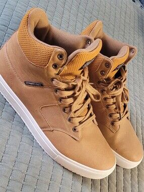 Members Only Tan High-Top Sneakers with White Sole